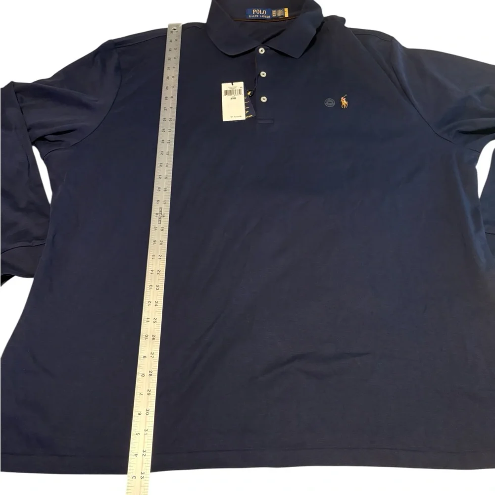 Polo by Ralph Lauren Men's Navy Blue Long Sleeve Polo 3XB NWT